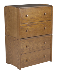 Shaker 2 Drawer Stackable Chest, 30"W